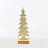 "Wooden Xmas Tree", 4 Μινι Led Λαμπ. Ww Μπατ. (2Xaaa) Ασημι Καλ. Χαλκου Ip20 Φ9.5Χ30.5Cm