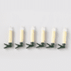 "6 White Mini Clips Candles", 6*1  Led Λαμπ. Μπατ. (6*Aaa), Ww,Ip20, Φ1.5X10.5Cm