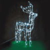 "Standing Reindeer" 100 Led Σχεδ. Λαμπ Σειρα Cw Αντ.31Vdc & 8 Προγ. Ip44, 66X31X80Cm 5M Λευκ Καλ