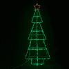 Christmas Tree 100 Led Λαμπ Σειρα Πρασινο Με Κοκκινο Αστερι Σταθερο Ip44 60*150Cm 5M Καλ.