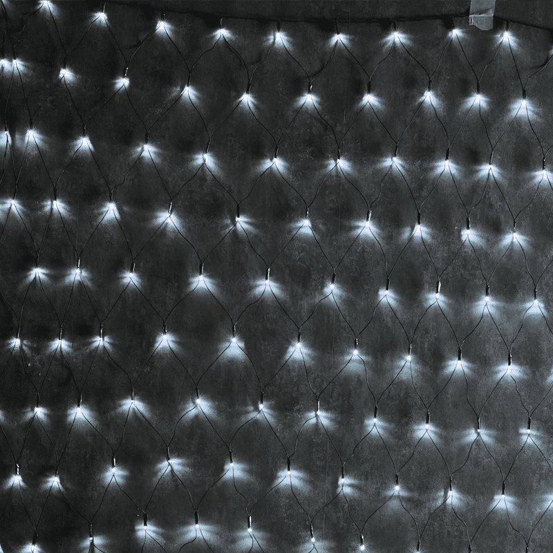 240 Flash Led Δικτυ Λαμπ., Cw,Ανταπτ.(31Vdc),Ip44, 200X150Cm, Πρασινο Καλ.