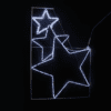 "Three Stars", 288 Led Επιστηλο Σχεδ. 8M Μονοκ. Φωτοσ., Cw Σταθ., Ip44, 100X150Cm, 1.5M Τροφ.