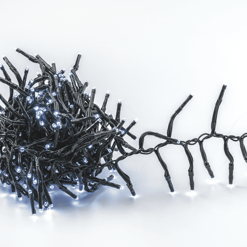 300 Flash Cluster Led Λαμπ. Σειρα (Ana 5Cm), Cw,Ανταπτ.(31Vdc),Ip44, 5M, Πρασινο Καλ.