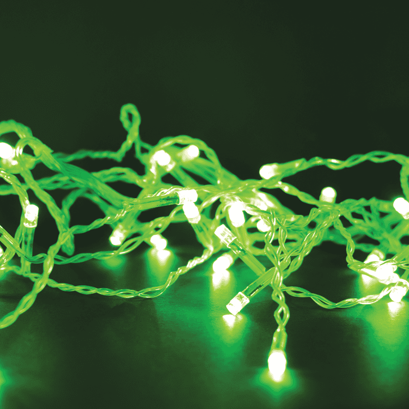 300Led Λαμπ Σε Σειρα 5Cm Πρασινα Ανταπτ 31Vdc & Επεκτ Μαχ 2 Σετ Ip44 3M Διαφ Καλωδ