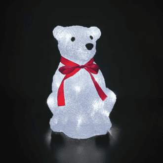 Acrylic Sitting Bear 30 Led Λευκα Ip44 22,5*22*30Cm  30Cm Καλ.