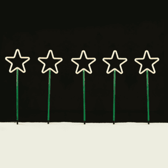 "5 Garden Stars", 400 Ww Led 8 Λειτουργ., Ανταπ. (31Vdc) Ip44  400X66Cm (1M Αποστ.), 5M. Καλ. Τροφ
