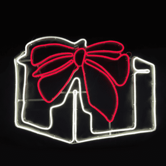 Gift Box 700Double Neon Led Μοτιφ 8,5M Λευκο & Κοκκινο Σταθερο  Ip65 133*30Cm 1.5M Καλ.