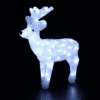 Acrylic Standing Reindeer 80 Led Λευκα Ip44 45*13,5*49Cm  30Cm Καλ.