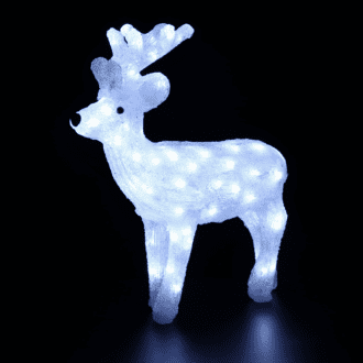Acrylic Standing Reindeer 80 Led Λευκα Ip44 45*13,5*49Cm  30Cm Καλ.