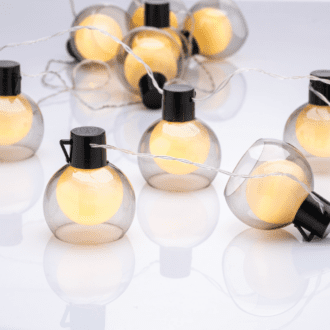 10 Solar Led Μπαλ Λαμπ Σειρα Μπατ Φβ Πανελ Ip20 1,35M 50Cm Καλ