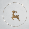 "Hanging Circle Reindeer" 20 Mini Led Ww Λ/Κια Μπ/Ριεσ (3Aa) Ip20 Φ30Cm (15Χ13Cm), 30Cm Διαφ. Καλω