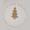 "Hanging Circle Wooden Tree" 20 Mini Led Ww Λ/Κια Μπ/Ριεσ (3Aa) Ip20 Φ30Cm (9.5Χ16Cm), 30Cm Διαφ.