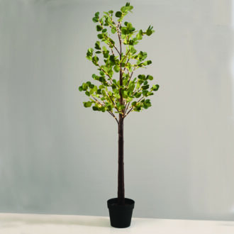 Eucalyptus Leaf Tree 210 Ww Led Λαμπ. Ανταπτ:4,5V Ip44 Υψοσ 150Cm Γλαστρα 5M Καλ