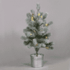 “Snow Pine Tree With Red Cherry And Pot” 28 Ww Led Λαμπακ. Ip20 3Xaa Υψοσ 55Cm Ø12,5Cm