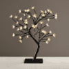 "Tree With Flowers Of Silicone"  36Led Λαμπακ Με Ανταπτορα(24V Dc)Θερμο Λευκο Ip20 45Cm 3M Μαυρο
