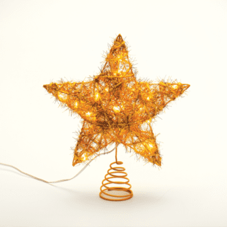 "Gold Convex Star" 20 Mini Ww Led Λαμπ. Μπατ. 3Χαα,Ip20 23X5X20Cm