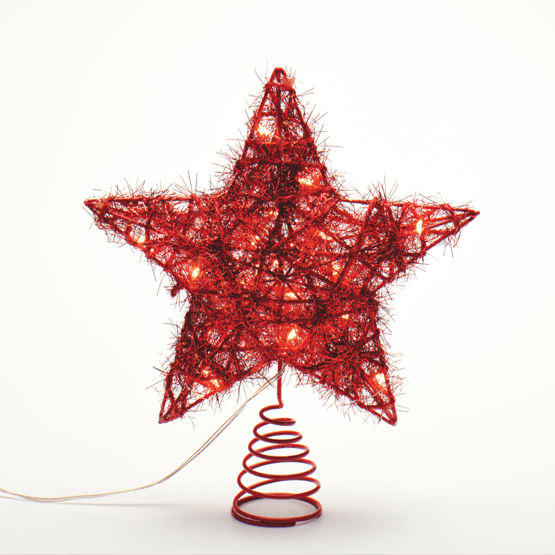 "Red Convex Star" 20 Mini Ww Led Λαμπ. Μπατ. 3Χαα,Ip20 23X5X20Cm