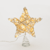 "White & Gold Convex Star" 20 Mini Ww Led Λαμπ. Μπατ. 3Χαα,Ip20 23X5X20Cm