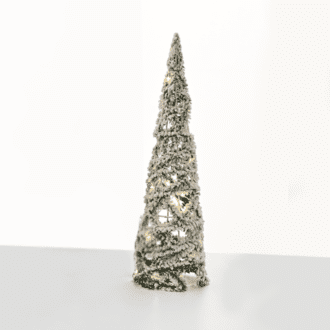 "Green Pine Needle Cone Tree" 20 Mini Ww Led Λαμπ. Μπατ. 3Χαα,Ip20 Φ13X40Cm