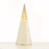 "Silver & White Sequin Cone Tree" 20 Ww Led Λαμπ. Μπατ. 3Χαα,Ip20 Φ20,5Χ60Cm