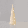 "White Paper Cone Tree" 30 Mini Ww Led Λαμπ. Μπατ. 3Χαα,Ip20 Φ20.5X60Cm