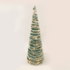 "Green Rattan Cone Tree With Snow" 40 Mini Ww Led Λαμπ. Μπατ. 3Χαα,Ip20 Φ20.5X60Cm