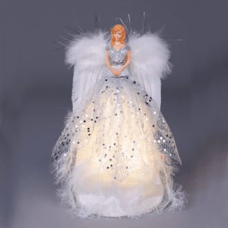 Διακ/Κο Υφασματιnο Αγγελοσ Με Led Φωτισμο 30Cm