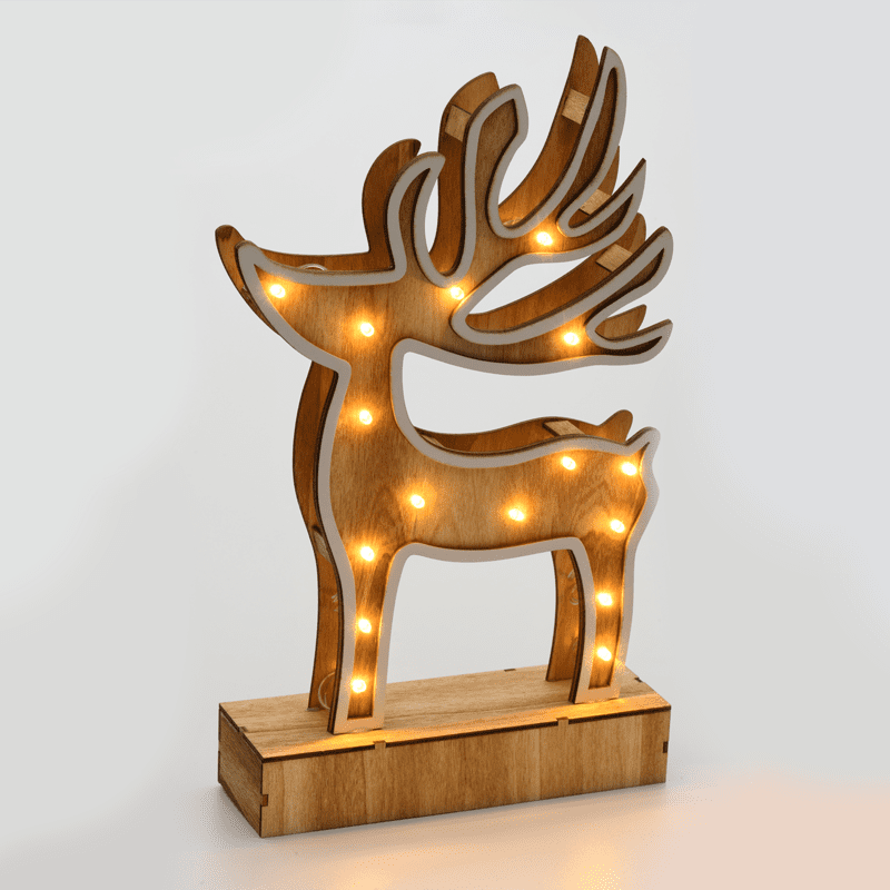 "“Wooden Reindeer Decor Lights” Ταρανδοσ 16 Led Λαμπακ Μπαταρ(2Xaaa) Θερμο Λευκο Ip20 19X33X6Cm
"