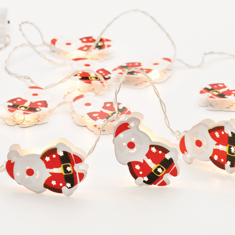 Υ/Κ "Metal Christmas Motifs" Αγ. Βασιλησ 10Led Λαμπακ Σειρα Μπατ(3Xaa) Ww Ip20 135+30Cm Δι