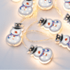 Υ/Κ "Metal Christmas Motifs" Χιονανθρωποσ 10Led Λαμπακ Σειρα Μπατ(3Xaa) Ww Ip20 135+30Cm Δ