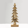 “Wooden Xmas Tree Light” Kαφε Δεντρο-Μεγαλο 5 Led Λαμπακ Μπαταρ(2Xaaa) Θερμο Λευκο Ip20 13X7X40Cm
