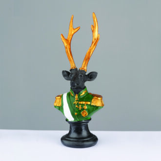 Διακοσμητικο Ελαφι Resin Στρατιωτησ Soldier Μαυρο 24Cm