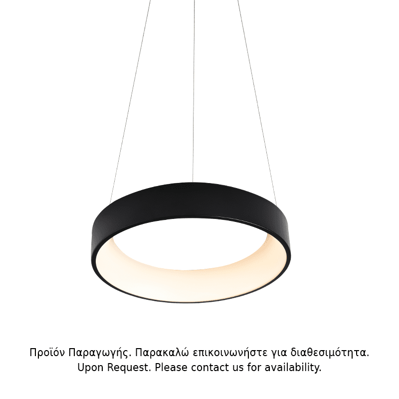 Κρεμαστο Φ/Σ Led 36W Dimmer Cct 3670Lm Μαυρο Μεταλλικο D45Xh120Cm Apollo