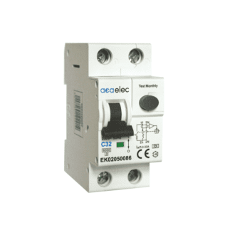 Ηλεκτρομαγνητικοσ Διακοπτησ  Διαρροησ Rcbo 1P+N C32 30Mа Ac Type 6Ka 2M