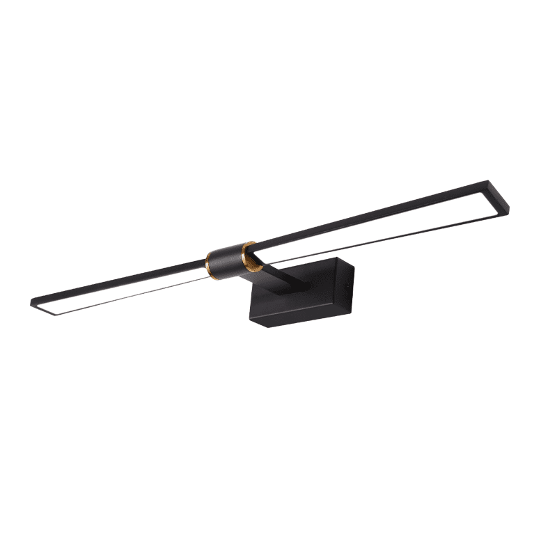 Επιτοιχο Φ/Σ Led 12W 780Lm 3000K Μαυρο Αλουμινιο 610Χ140Χ55Μμ Papigion