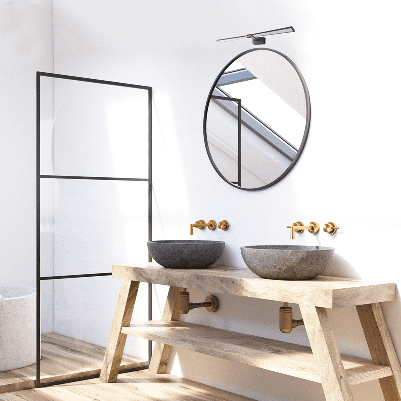 Επιτοιχο Φ/Σ Led 12W 780Lm 3000K Μαυρο Αλουμινιο 610Χ140Χ55Μμ Papigion - Image 2