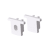 Set Of White Plastic End Caps For P160 1Pc With Hole & 1Pc Without Hole