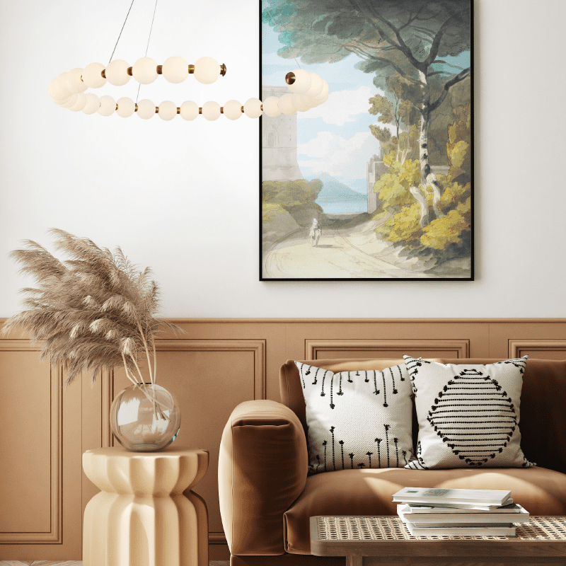 Κρεμαστο Φ/Σ Led 40W 3000Lm 3000K Ip20 Χρυσο Αλουμινιο + Ακρυλικο - Image 2