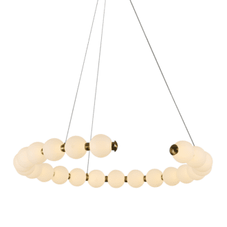 Κρεμαστο Φ/Σ Led 30W 2200Lm 3000K Ip20 Χρυσο Αλουμινιο + Ακρυλικο