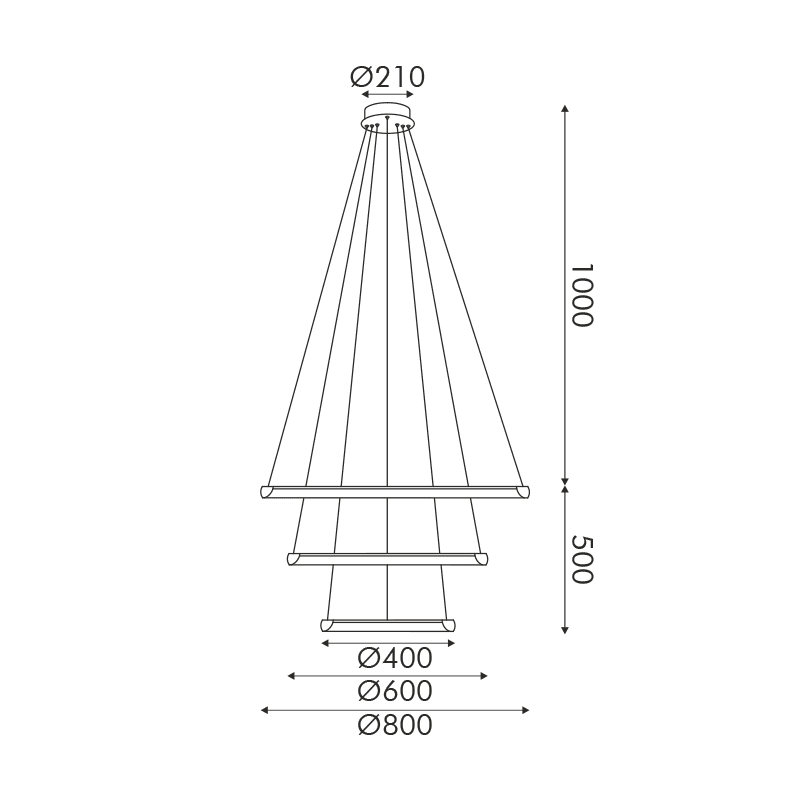 Κρεμαστο Φ/Σ Led 60W 4800Lm Cct Ip20 Χρυσο Μεταλλικο + Ακρυλικο - Image 2