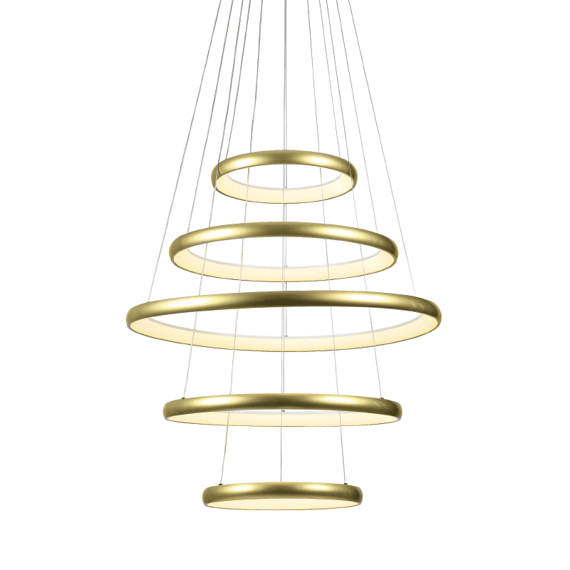 Κρεμαστο Φ/Σ Led 80W 6400Lm Cct Ip20 Χρυσο Μεταλλικο + Ακρυλικο