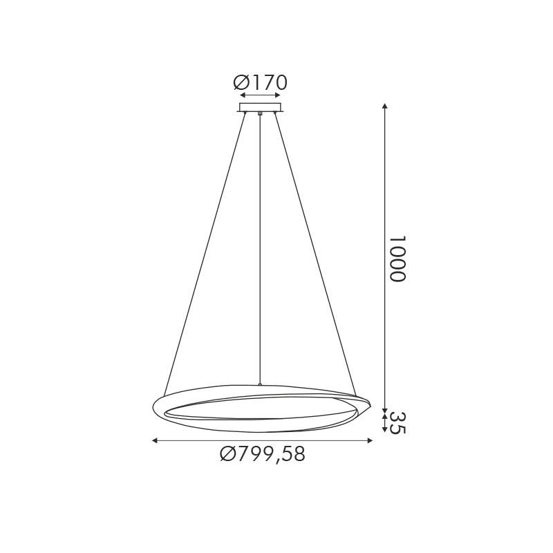 Κρεμαστο Φ/Σ Led 42W 3300Lm Cct Ip20 Λευκο Μεταλλικο + Ακρυλικο - Image 2