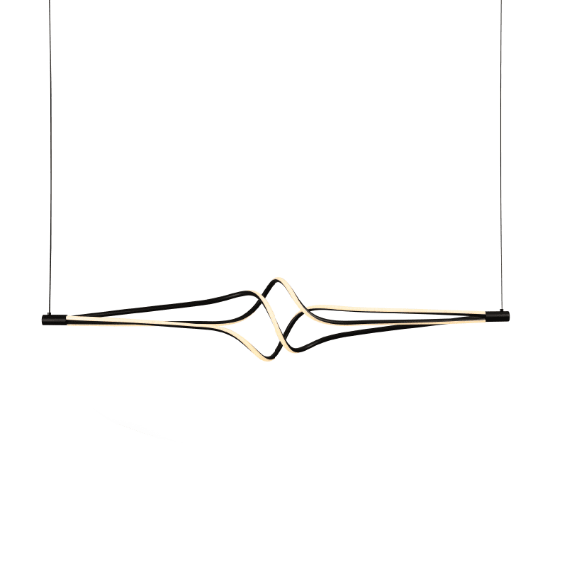 Κρεμαστο Φ/Σ Led 48W 3800Lm Cct Ip20 Μαυρο Αλουμινιο + Ακρυλικο