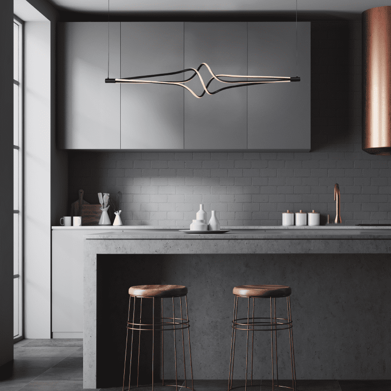 Κρεμαστο Φ/Σ Led 48W 3800Lm Cct Ip20 Μαυρο Αλουμινιο + Ακρυλικο - Image 2