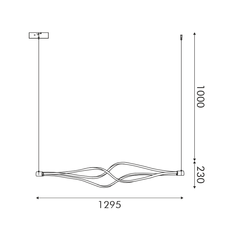 Κρεμαστο Φ/Σ Led 48W 3800Lm Cct Ip20 Μαυρο Αλουμινιο + Ακρυλικο - Image 3