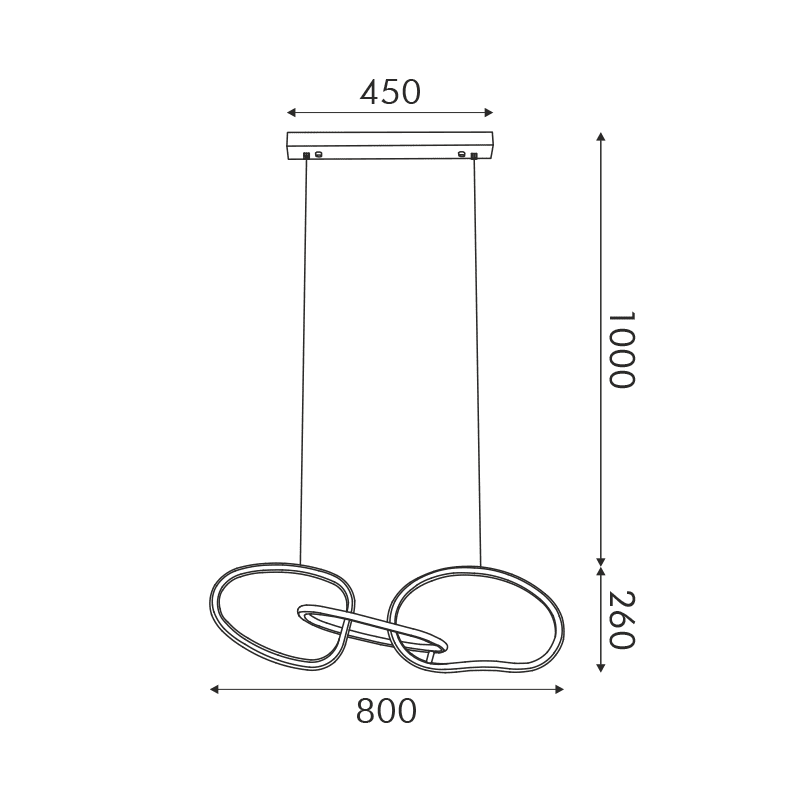 Κρεμαστο Φ/Σ Led 42W 3300Lm Cct Ip20 Χρυσο Ατσαλι + Ακρυλικο - Image 2