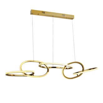 Κρεμαστο Φ/Σ Led 72W 5700Lm Cct Ip20 Χρυσο Ατσαλι + Ακρυλικο