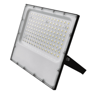 Led Smd Black Flood Luminaire Ip65 150W 6000K 18000Lm 100-277V Ac Ra80 Ik08 5Yrs Breathing Valve