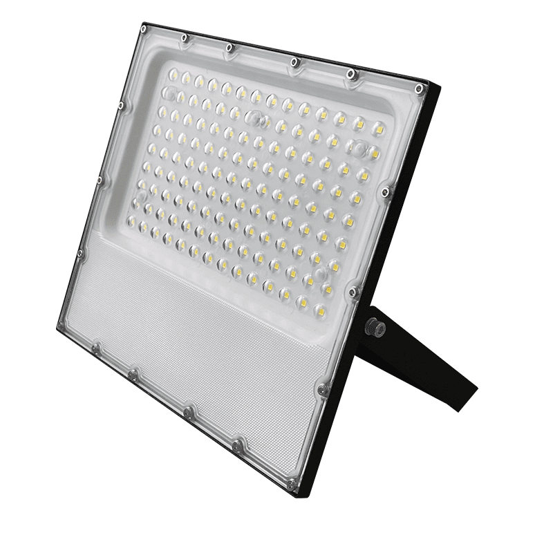 Led Smd Black Flood Luminaire Ip65 150W 6000K 18000Lm 100-277V Ac Ra80 Ik08 5Yrs Breathing Valve