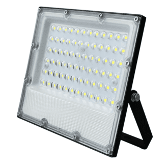 Led Smd Black Flood Luminaire Ip65 50W 4000K 6000Lm 100-277V Ac Ra80 Ik08 5Yrs Breathing Valve